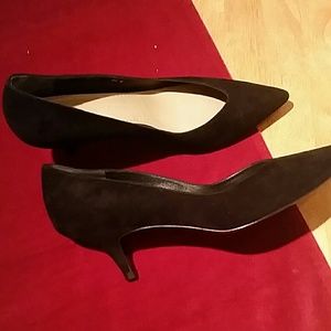 black suede Stuart weitzman shoed